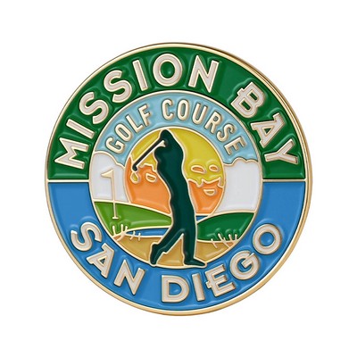 1.25"Economy Soft Enamel Golf Ball Marker